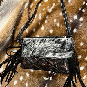 Montana West Crossbody bag. Hair on hide. Adorable!